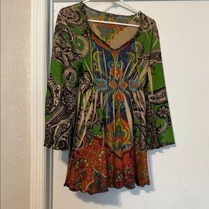 Colorful Paisley Tunic Top
